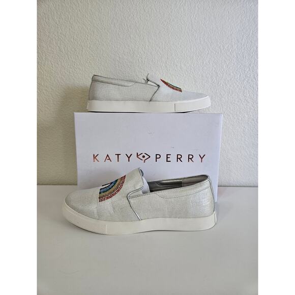 NIB Katy Perry "The Kerry" Rainbow Canvas Slip-On Sneakers, Size 6.5 - Picture 8 of 9